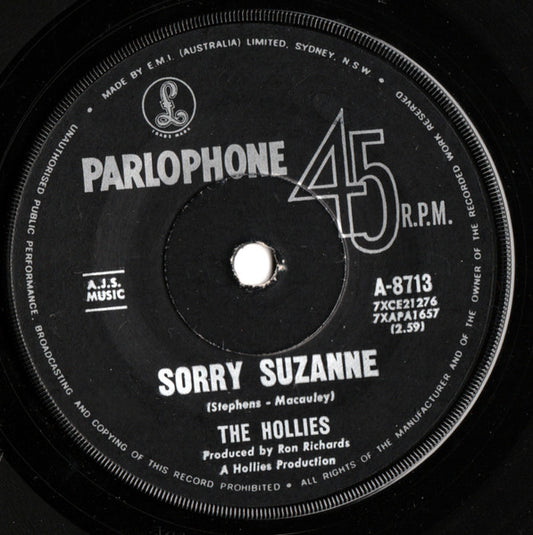 The Hollies : Sorry Suzanne (7", Single)
