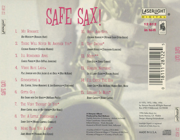 Various : Safe Sax! (CD, Comp)