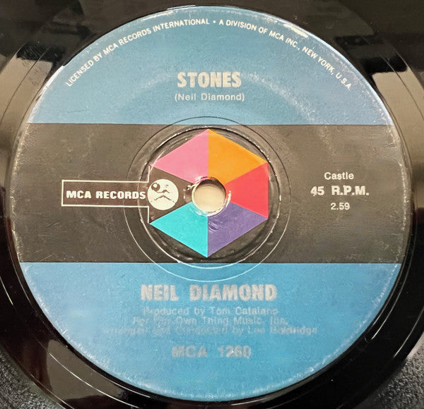 Neil Diamond : Stones / Crunchy Granola Suite (7", Single)