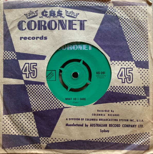 Johnny Cash : What Do I Care / All Over Again (7", Single)