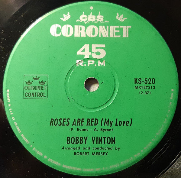 Bobby Vinton : Roses Are Red (My Love) (7", Single)