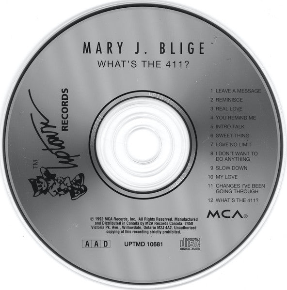 Mary J. Blige : What's The 411? (CD, Album)