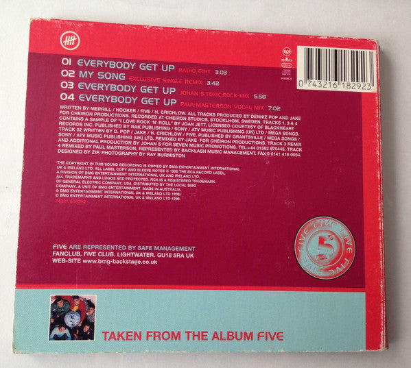 Five : Everybody Get Up (CD, Single, Dig)