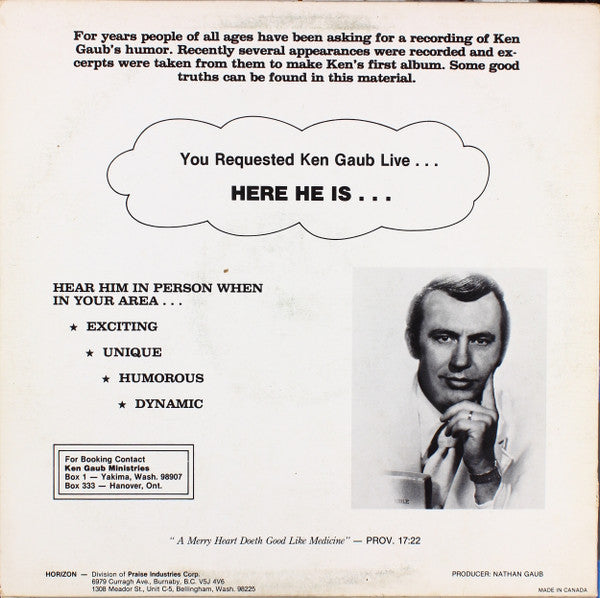 Ken Gaub : A Different Kind Of Comedy I Wonder? (LP, Album)