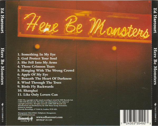 Ed Harcourt : Here Be Monsters (CD, Album)