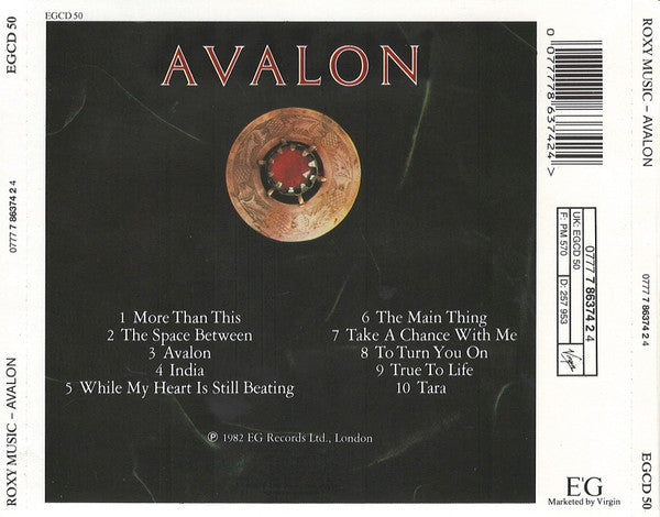 Roxy Music : Avalon (CD, Album, RE, EMI)