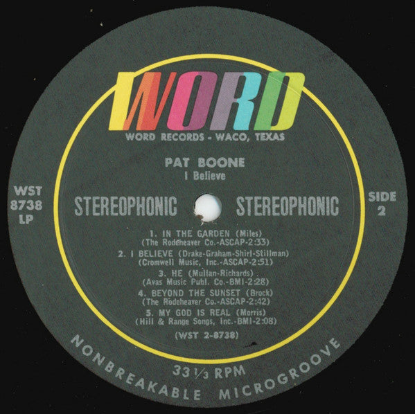 Pat Boone : I Believe (LP, Comp)