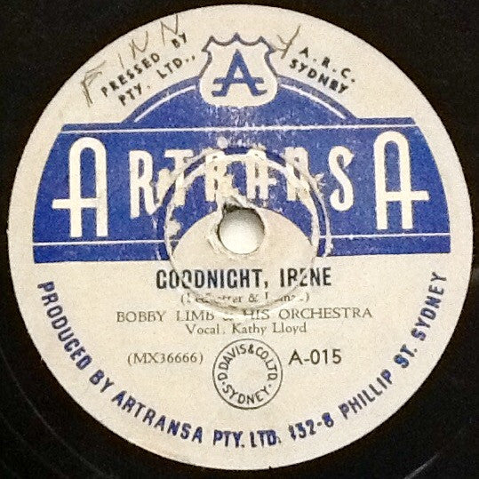 Bobby Limb : Spaghetti Rag / Goodnight, Irene (Shellac, 10")