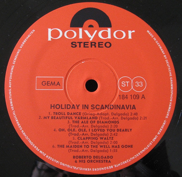 Roberto Delgado & His Orchestra : Holiday In Scandinavia (LP, Album)