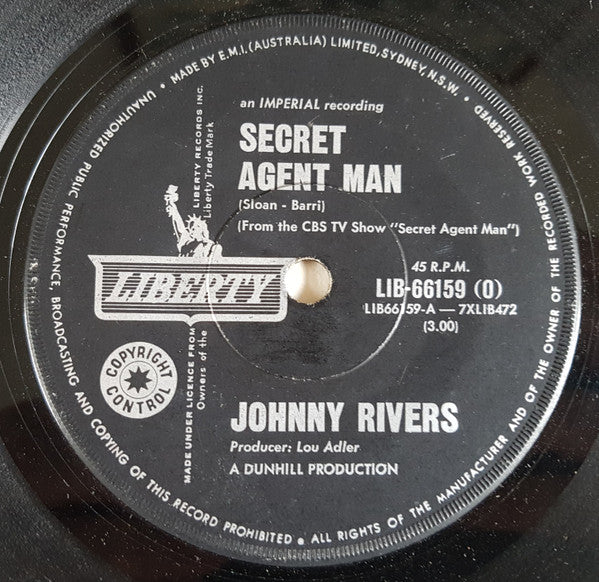 Johnny Rivers : Secret Agent Man / You Dig (7")