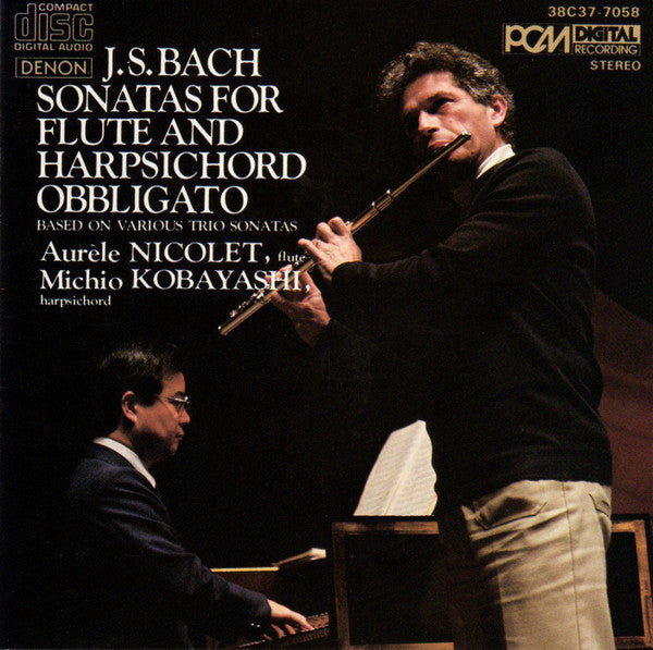 Johann Sebastian Bach : Aurèle Nicolet, Michio Kobayashi : Sonatas For Flute And Harpsichord Obbligato, Based On Various Trio Sonatas = フルート・ソナタ集（トリオ・ソナタを原曲とした） (CD, Album)