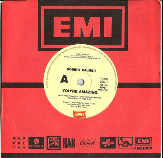 Robert Palmer : You're Amazing (7")