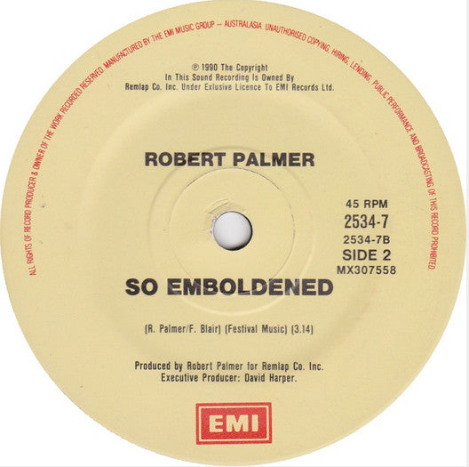 Robert Palmer : You're Amazing (7")