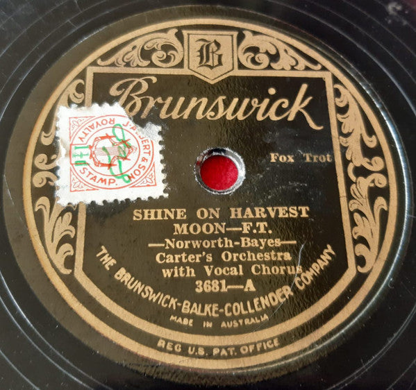 Carter's Orchestra : Shine On Harvest Moon / Breeze (Blow My Baby Back To Me) (Shellac, 10")