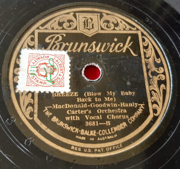 Carter's Orchestra : Shine On Harvest Moon / Breeze (Blow My Baby Back To Me) (Shellac, 10")