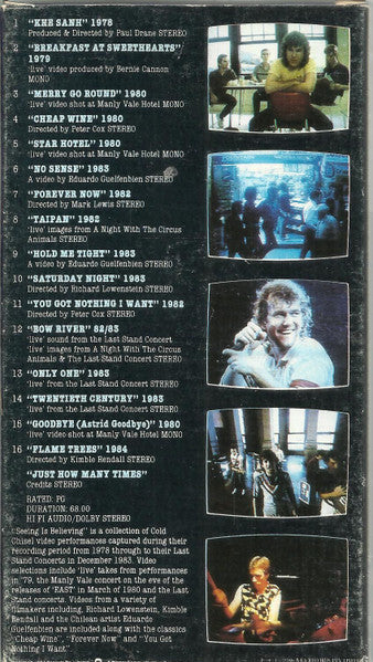 Cold Chisel : Seeing Is Believing (VHS, Comp, PAL, Car)