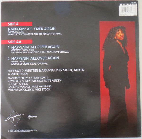 Lonnie Gordon : Happenin' All Over Again (12", Single)