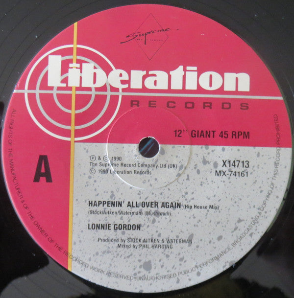 Lonnie Gordon : Happenin' All Over Again (12", Single)