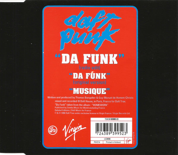 Daft Punk : Da Funk (CD, Single)