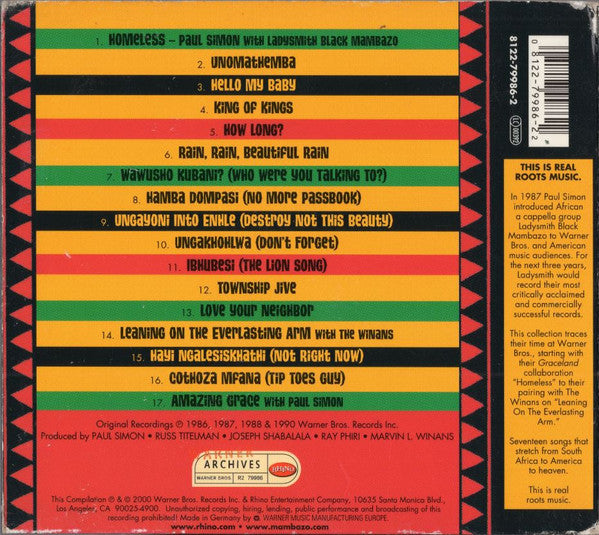 Ladysmith Black Mambazo : The Warner Brothers Collection (CD, Comp, Dig)
