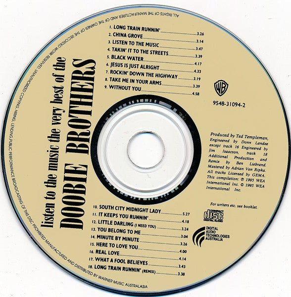 The Doobie Brothers : Listen To The Music The Very Best Of The Doobie Brothers (CD, Comp)
