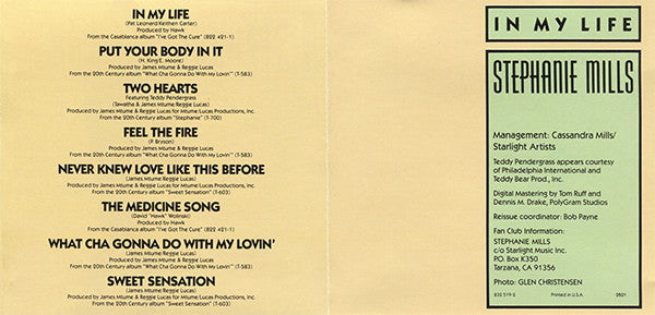 Stephanie Mills : In My Life (Greatest Hits) (CD, Comp, RE)