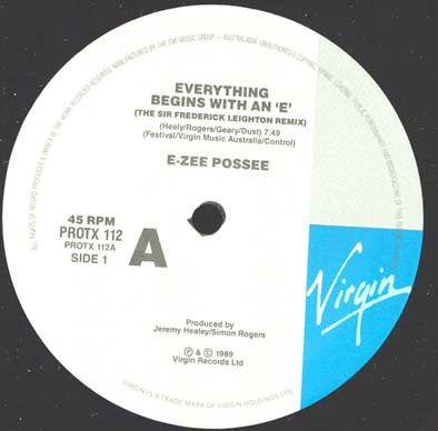 E-Zee Possee : Everything Begins With An 'E' (12")
