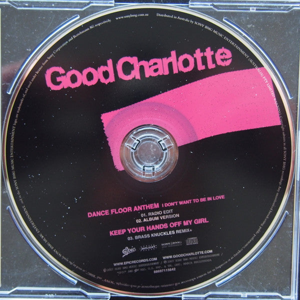 Good Charlotte : Dance Floor Anthem (I Don't Want To Be In Love) (CD, Single)