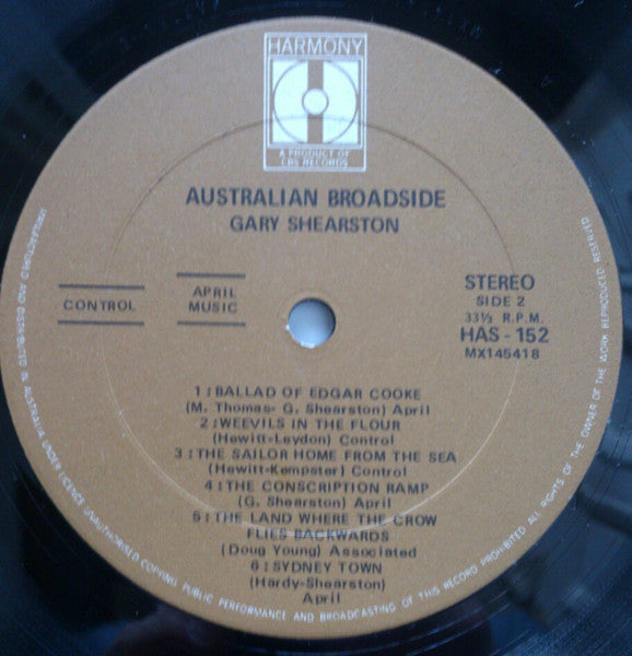 Gary Shearston : Australian Broadside (LP, RE)