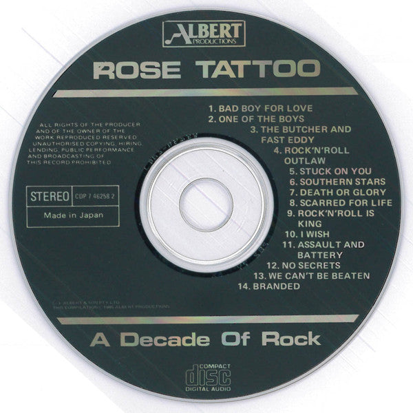 Rose Tattoo : A Decade Of Rock (CD, Comp)