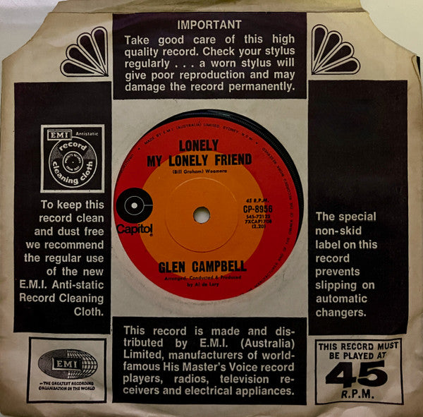 Glen Campbell : Try A Little Kindness (7", Single)