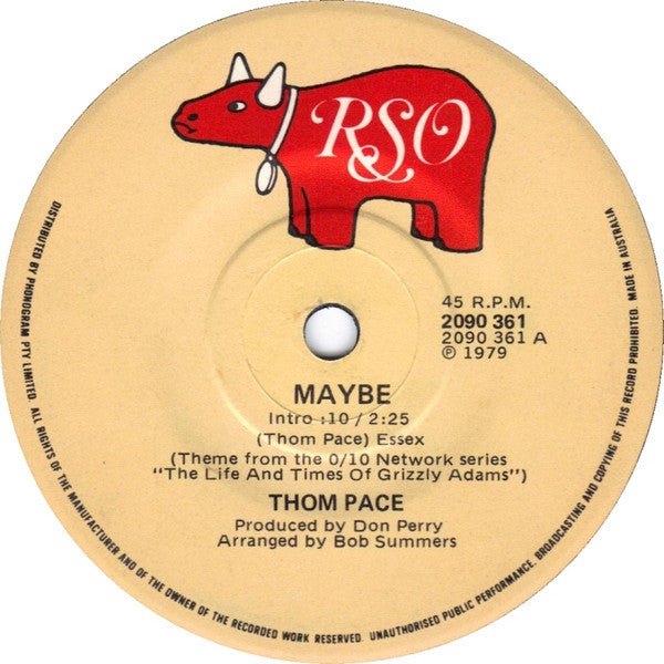 Thom Pace : Maybe (7", Single)