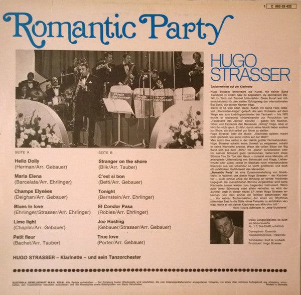 Hugo Strasser Und Sein Tanzorchester : Romantic Party (LP)