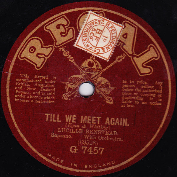 Lucille Benstead : Till We Meet Again / Mickey (Shellac, 10")