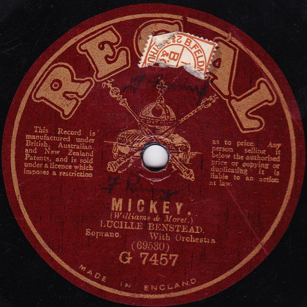 Lucille Benstead : Till We Meet Again / Mickey (Shellac, 10")