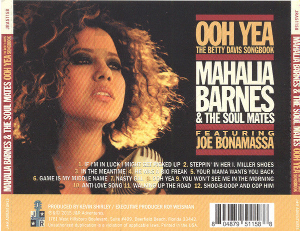 Mahalia Barnes & The Soul Mates (4) Featuring Joe Bonamassa : Ooh Yea "The Betty Davis Songbook" (CD, Album)