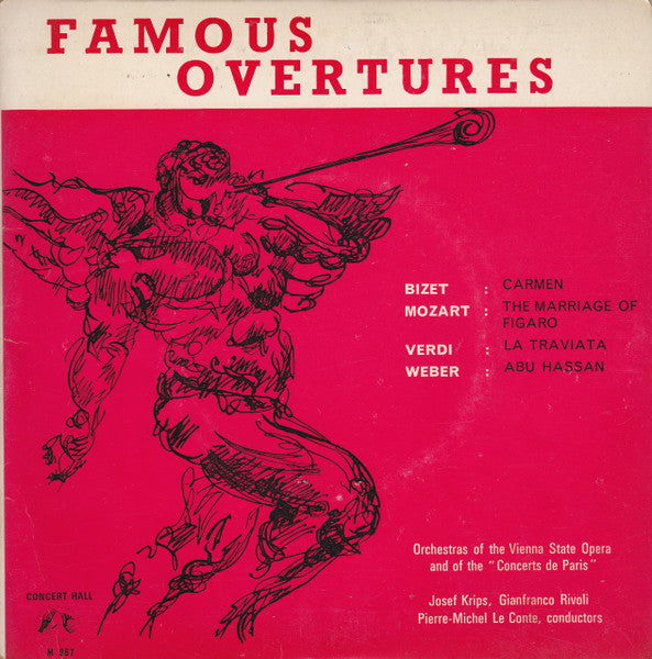 Georges Bizet / Wolfgang Amadeus Mozart / Giuseppe Verdi / Carl Maria von Weber : Famous Overtures (7", EP, Mono)