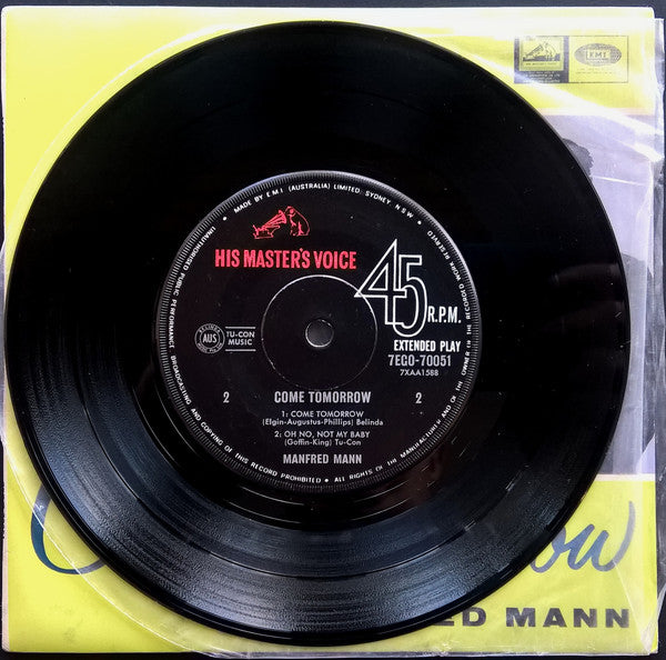 Manfred Mann : Come Tomorrow (7", EP)