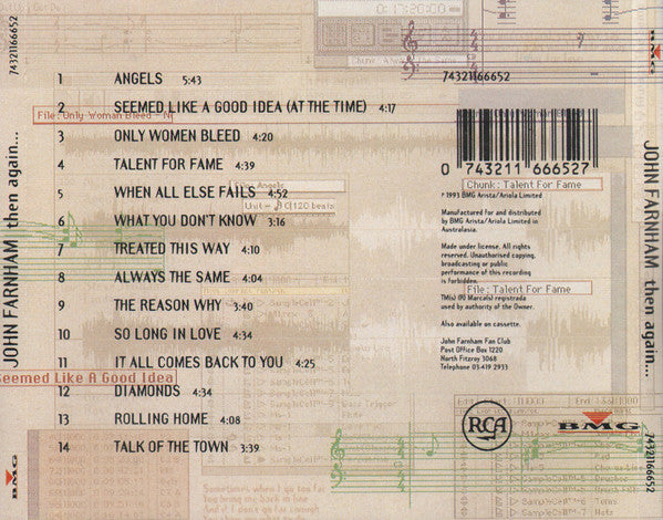 John Farnham : Then Again... (CD, Album)