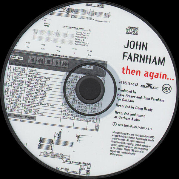 John Farnham : Then Again... (CD, Album)