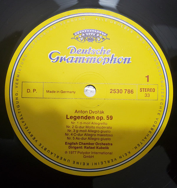 Antonín Dvořák - English Chamber Orchestra • Rafael Kubelik : Legends • Legenden (LP)