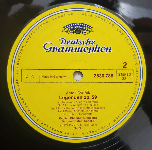 Antonín Dvořák - English Chamber Orchestra • Rafael Kubelik : Legends • Legenden (LP)