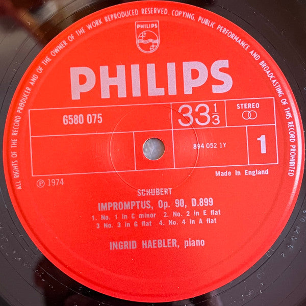Franz Schubert – Ingrid Haebler : Impromptus, Op. 90 Und 142 (LP, RE)