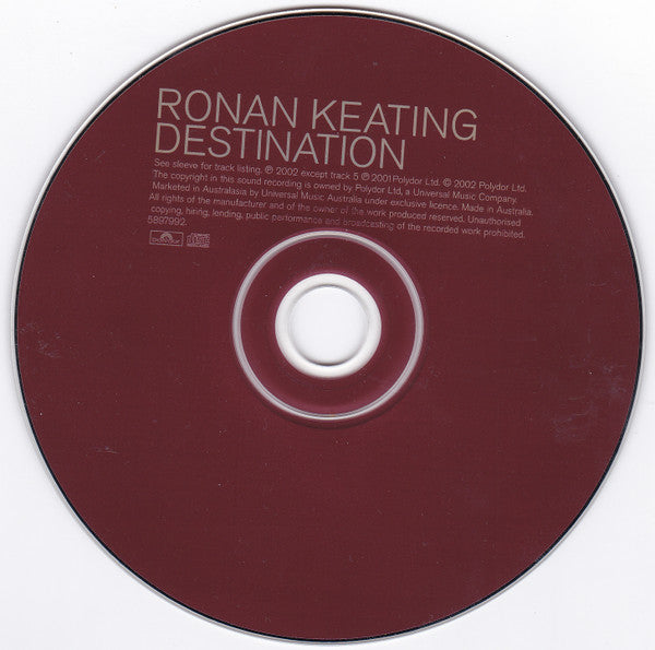 Ronan Keating : Destination (CD, Album)