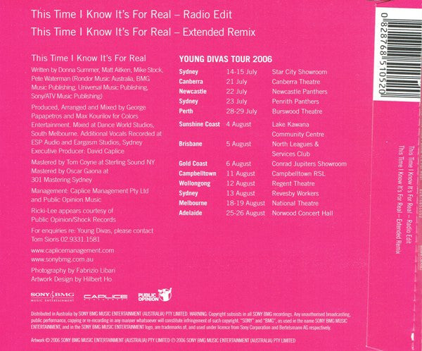 Young Divas : This Time I Know It's For Real (CD, Single)