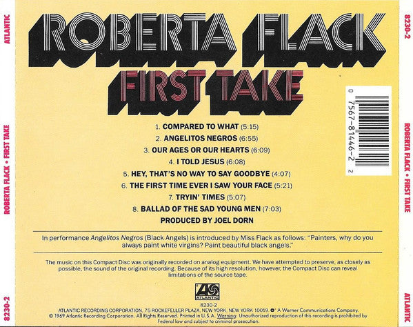 Roberta Flack : First Take (CD, Album, RE, RM)