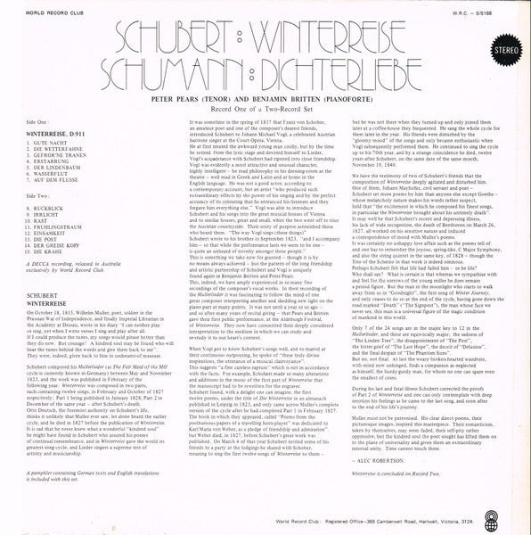 Schubert*, Schumann* : Winterreise / Dichterliebe (2xLP, Album, Club)
