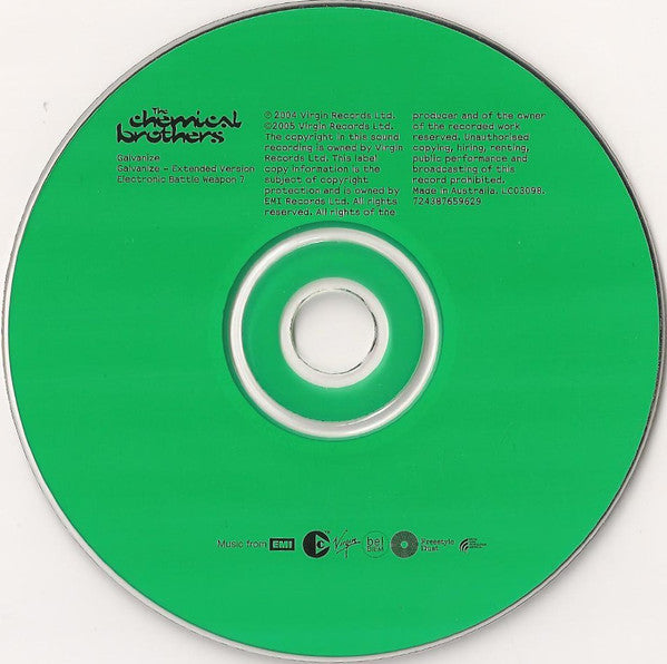 The Chemical Brothers : Galvanize (CD, Single, Copy Prot.)