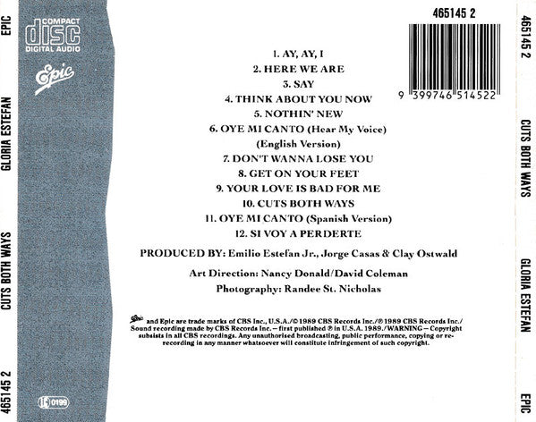 Gloria Estefan : Cuts Both Ways (CD, Album)