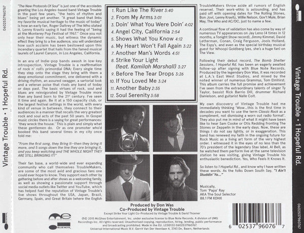 Vintage Trouble :  1 Hopeful Rd.  (CD, Album)